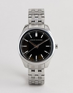 Часы из нержавеющей стали с черным циферблатом Armani Exchange AX5512 - Серебряный