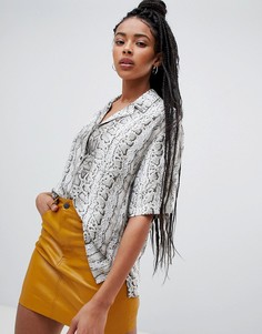 Рубашка на пуговицах со змеиным принтом Pull&bear - Мульти