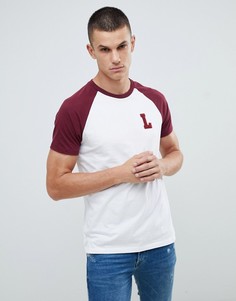 Бордовая футболка с рукавами реглан Burton Menswear - Красный