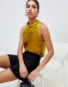 Атласная блузка River Island - Желтый