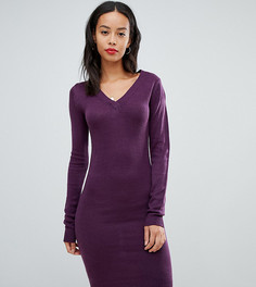 Платье-джемпер с V-образным вырезом Brave Soul Tall - Фиолетовый