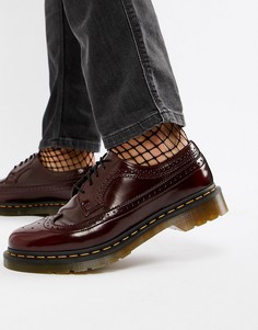 Красные броги из искусственной кожи Dr Martens 3989 - Красный