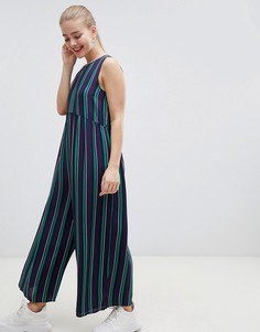 Комбинезон в полоску со сборками ASOS DESIGN - Мульти