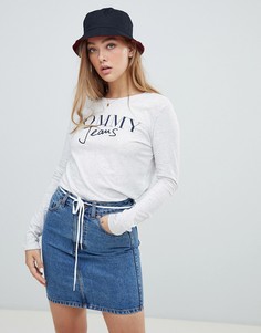 Лонгслив с логотипом Tommy Jeans - Серый
