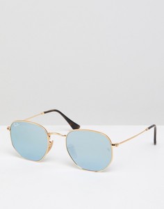 Круглые солнцезащитные очки Ray-Ban 0RB3548N - Золотой