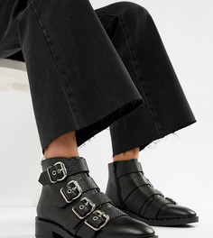 Кожаные ботильоны ASOS DESIGN Avid - Черный