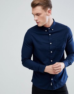Темно-синяя оксфордская рубашка Burton Menswear - Темно-синий