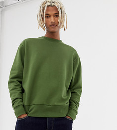 COLLUSION regular fit sweatshirt in khaki - Зеленый