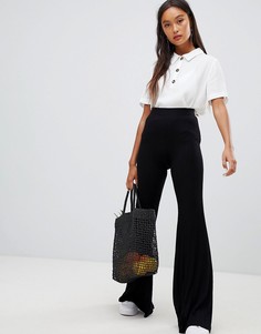 Расклешенные брюки Bershka - Черный