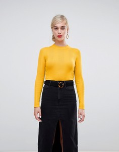 Короткий трикотажный топ в рубчик Stradivarius - Мульти