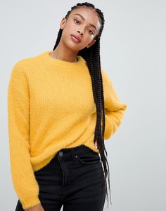 Джемпер со швом в центре Bershka - Желтый