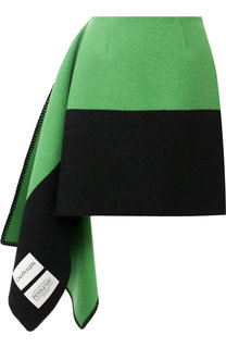 Мини-юбка из смеси шерсти и хлопка CALVIN KLEIN 205W39NYC