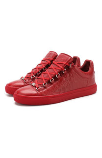 Кожаные кеды на шнуровке Balenciaga