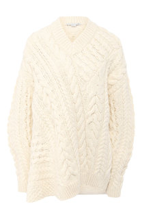 Шерстяной пуловер с V-образным вырезом Stella McCartney