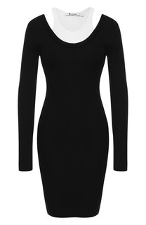 Вязаное платье с контрастным воротником T by Alexander Wang