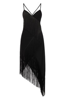 Шерстяное платье с бахромой на бретельках Givenchy