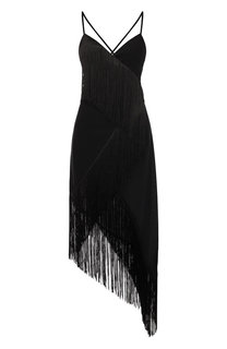Шерстяное платье с бахромой на бретельках Givenchy