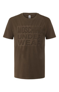 Хлопковая футболка с логотипом бренда Moschino
