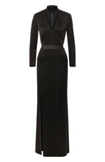 Приталенное платье-макси с воротником-стойкой Alice + Olivia