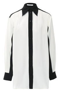 Шелковая блуза с контрастной отделкой Givenchy