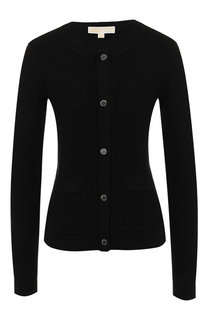 Шерстяной кардиган с накладными карманами MICHAEL Michael Kors