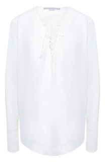 Однотонная блуза со шнуровкой Stella McCartney