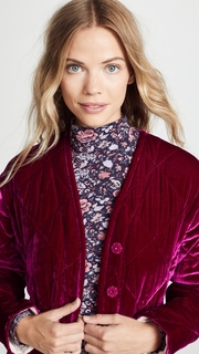 Rebecca Taylor Quilted Velvet Jacket