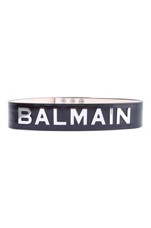 Широкий пояс с серебристой отделкой Balmain