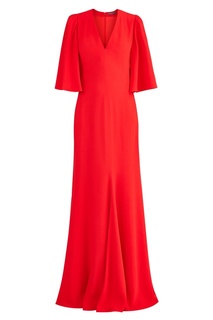 Длинное красное платье Alexander Mc Queen
