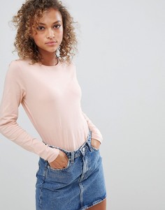 Розовый лонгслив с круглым вырезом ASOS DESIGN ultimate - Розовый