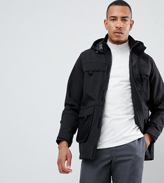 Черная водонепроницаемая парка с сетчатыми карманами ASOS DESIGN Tall - Черный