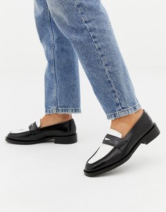 Кожаные премиум-лоферы ASOS DESIGN - Черный