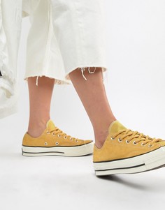 Желтые замшевые кроссовки Converse Chuck 70 Base Camp ox - Желтый