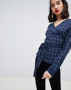Блузка в клетку с запахом Vero Moda - Мульти