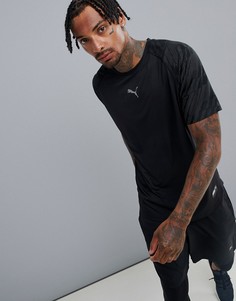 Черная футболка с разрезами и принтом Puma 516856-01 - Черный