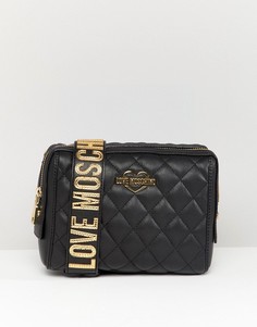 Стеганая сумка на плечо Love Moschino - Черный