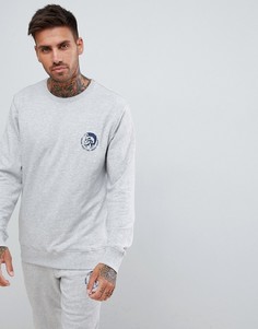 Серый меланжевый свитшот с логотипом Diesel Мohawk - Серый