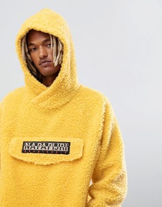Napapijri Telve oversized borg hoodie in yellow - Желтый