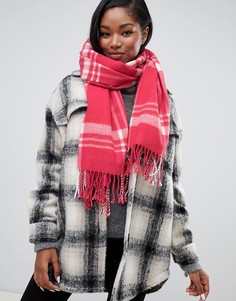 Розовый шарф в клетку Miss Selfridge - Розовый