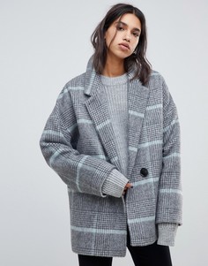 Allsaints paityn check coat sale