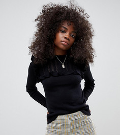 Vero Moda Petite Ruffle Front Jumper - Черный