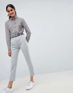 Брюки с ремнем Bershka - Серый