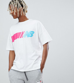 Белая свободная футболка в стиле 90-х New Balance - Белый
