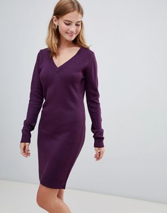 Платье-джемпер с V-образным вырезом Brave Soul - Фиолетовый