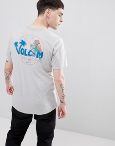Белая футболка с принтом пальм и попугая Volcom El Loro - Белый
