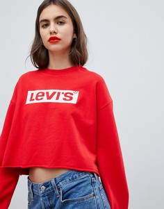 Свитшот с логотипом и необработанными краями Levis - Красный Levis®