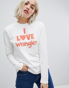 Лонгслив с графическим принтом Wrangler - Белый