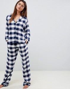 Брюки в клетку ASOS DESIGN - Выбирай и комбинируй - Темно-синий
