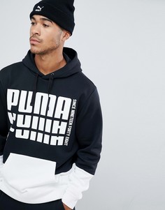 Худи черного цвета без застежки с логотипом Puma - Черный