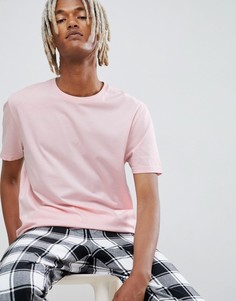 Розовая свободная футболка с круглым вырезом ASOS DESIGN - Розовый